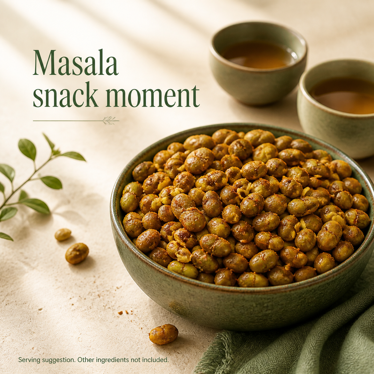 Roasted Edamame Beans — Masala | 250 g PET jar — product and serving information