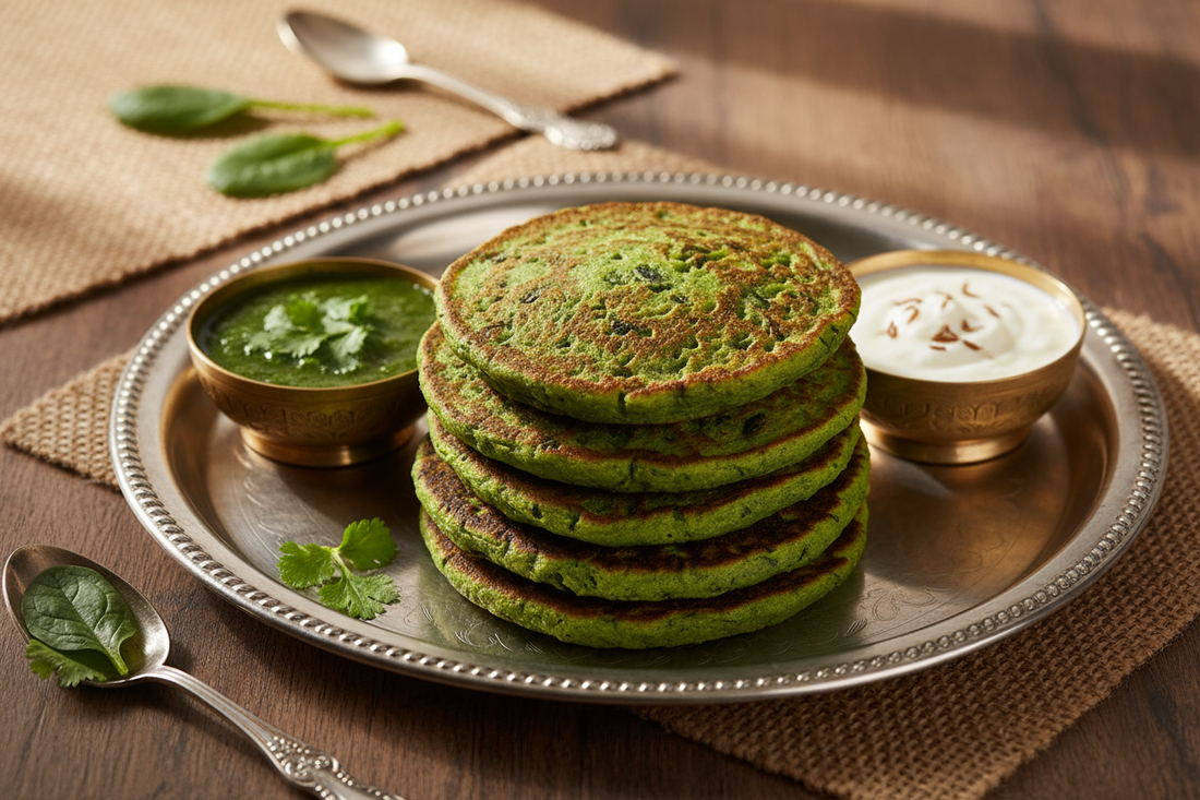 Healthy Green Spinach Savory Pancake Recipe (Soft, Nutritious & Quick)