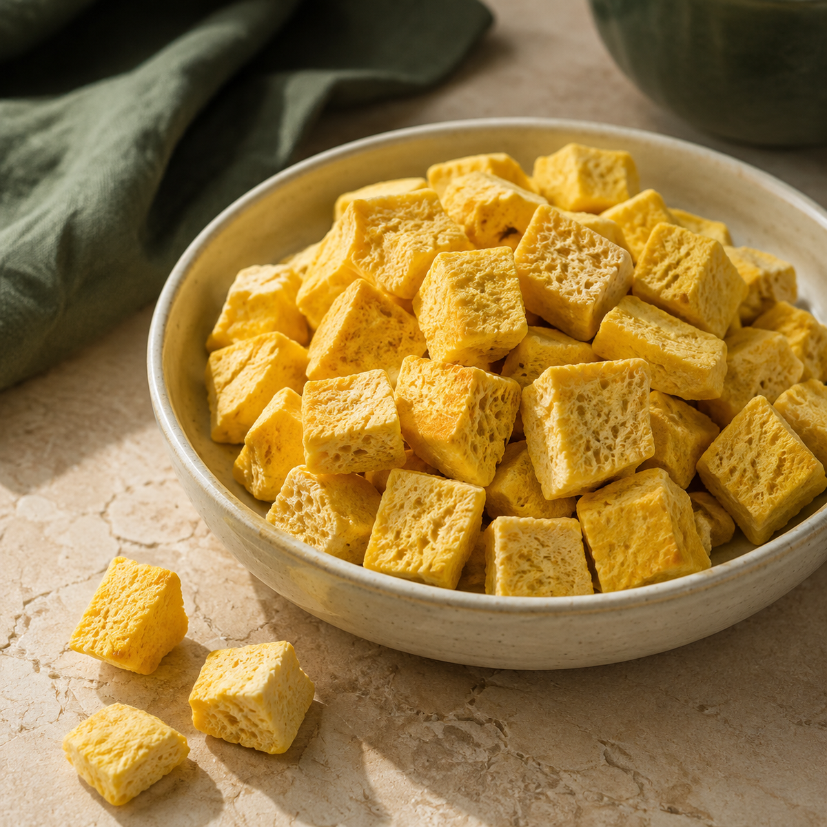 Dry-Kart Organic freeze dried mango — unpacked