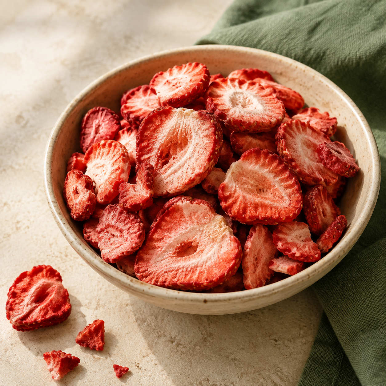 Dry-Kart Organic freeze dried strawberry — unpacked