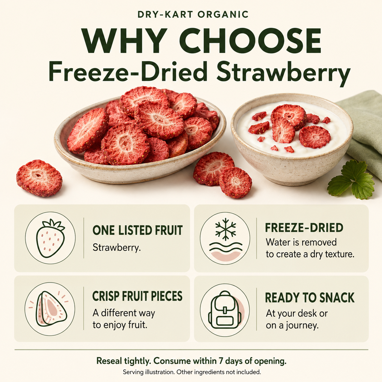 Dry-Kart Organic freeze dried strawberry — why choose