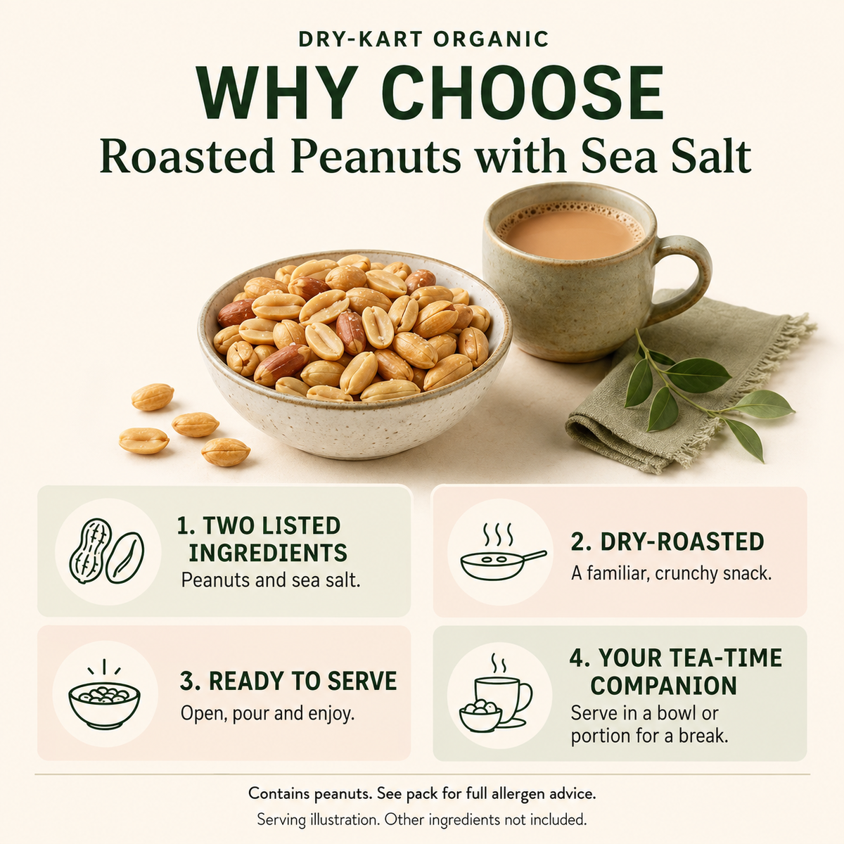 Dry-Kart Organic roasted peanuts — why choose