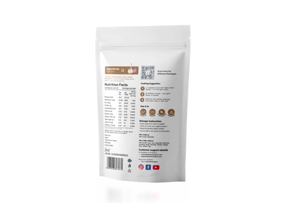 Dry-Kart Organic garlic powder, 100 g pouch, original back view