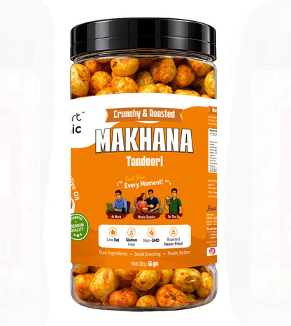 Dry-Kart Organic roasted makhana tandoori masala, 55 g PET jar, original front view