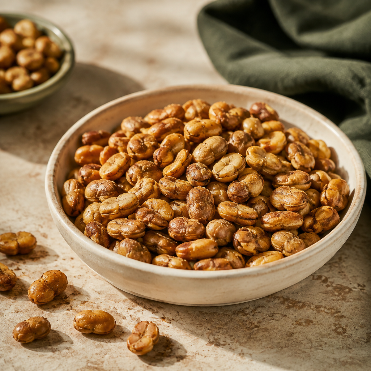 Roasted Edamame Beans — Masala | 250 g PET jar — product and serving information
