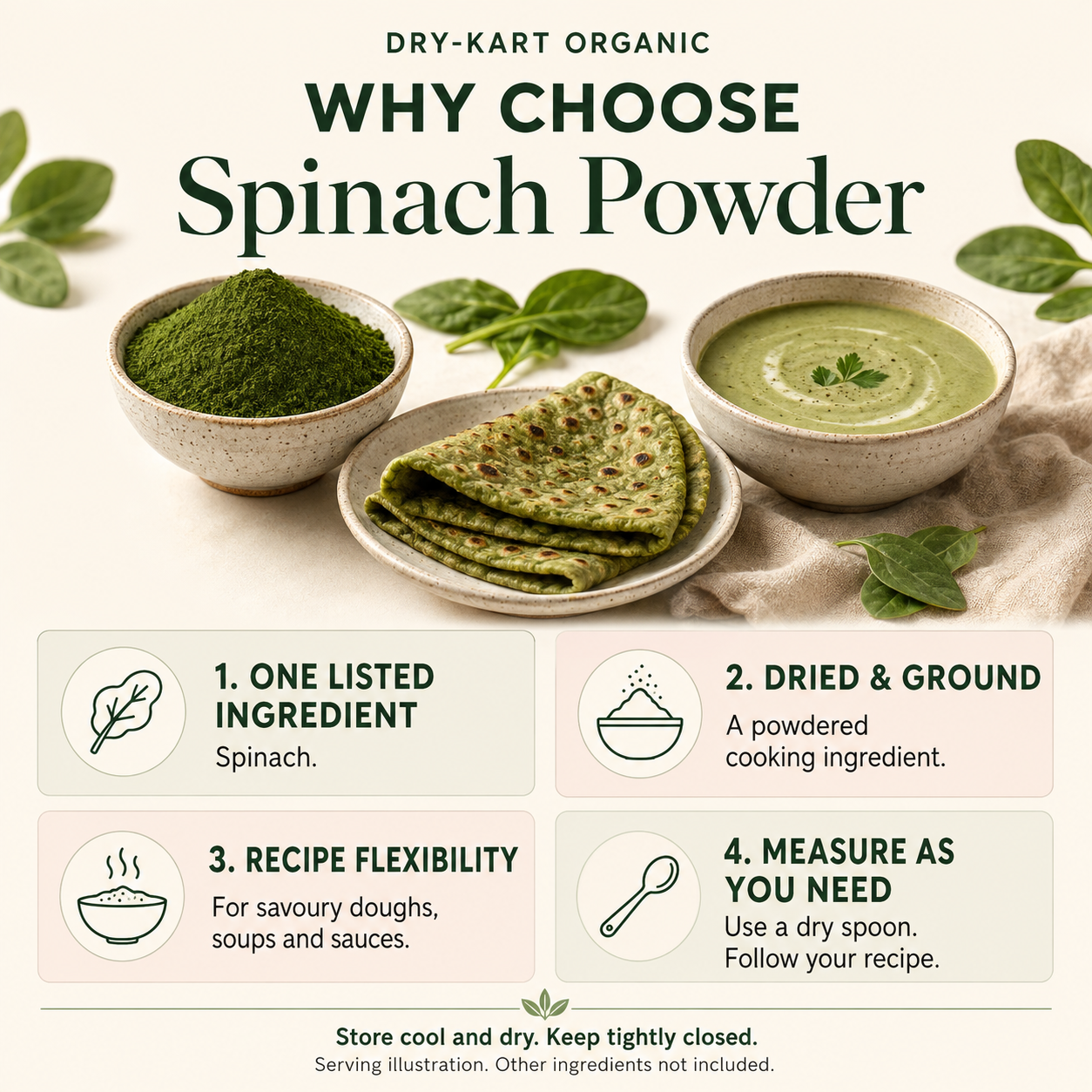spinach-powder recipe and usage guide